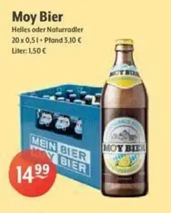 Getränke Hoffmann Moy bier helles oder naturradler Angebot