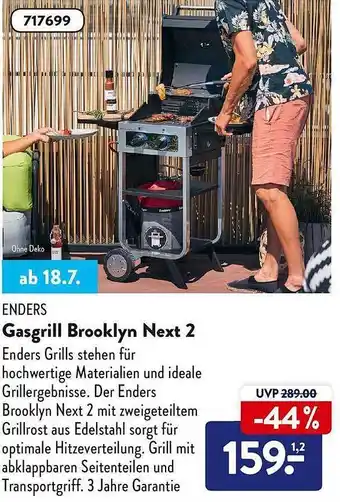 Aldi Nord Enders gasgrill brooklyn next 2 Angebot