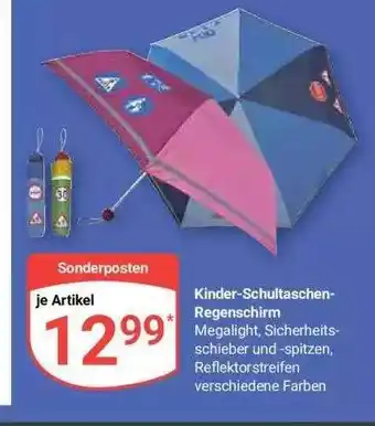 Globus Kinder-schultaschen-regenschirm Angebot