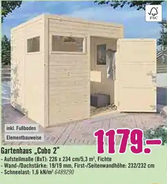 Hornbach Gartenhaus ,,Cubo 2“ Angebot