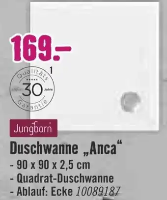 Hornbach Jungborn Duschwanne ,, Anca“- 90 x 90 x 2,5 cm Angebot