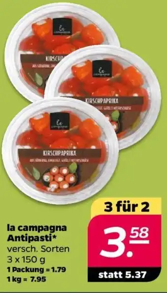 NETTO La Campagna Antipasti 3*150g Angebot