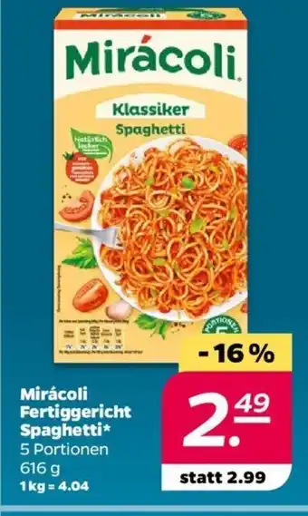 NETTO Miracoli Fertiggericht Spaghetti 616g Angebot