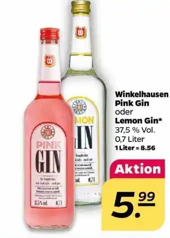 NETTO Winkelhausen pink gin oder lemon gin Angebot