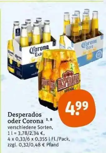 tegut Desperados oder corona Angebot