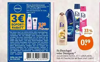 tegut Fa duschgel oder deospray Angebot