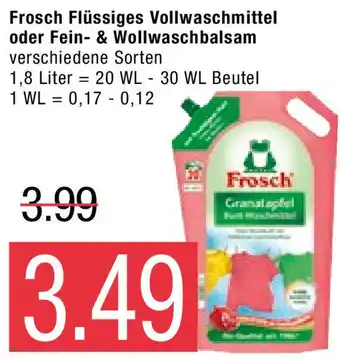 Marktkauf Frosch Flüssiges Vollwaschmittel oder Fein & Wollwaschbalsam 1,8L Angebot