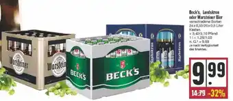 Edeka Beck's, landskron oder warsteiner bier Angebot