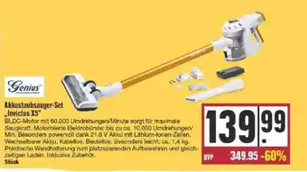 Edeka Genius akkustaubsauger-set „invictus x5“ Angebot