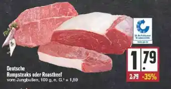 Edeka Deutsche rumpsteaks oder roastbeef Angebot