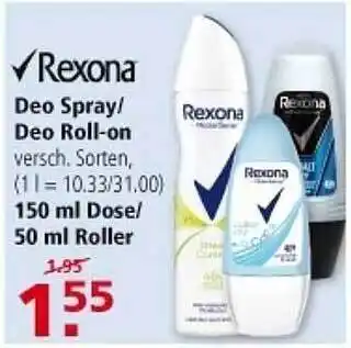 Multi Markt Rexona deo spray oder deo roll-on Angebot