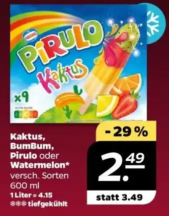 Kaktus, BumBum, Pirulo o. Watermelon Eis 600ml Angebot bei NETTO