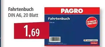 Pfennigpfeiffer Pagro fahrtenbuch Angebot