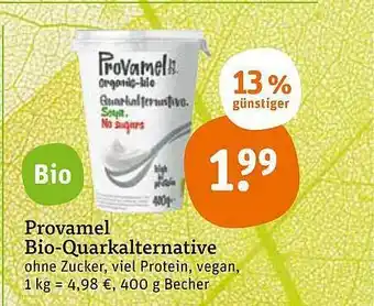 tegut Provamel Bio Quarkalternative 400g Becher Angebot