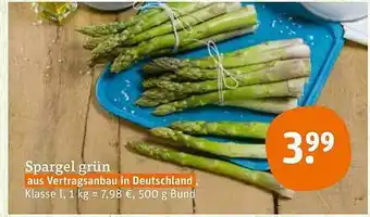 tegut Spargel Grün 500g Angebot