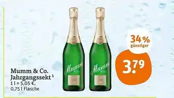 tegut Mumm & Co Jahrgangssekt 0,75L Angebot