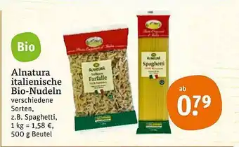 tegut Alnatura Italienische Bio Nudeln 500g Beutel Angebot