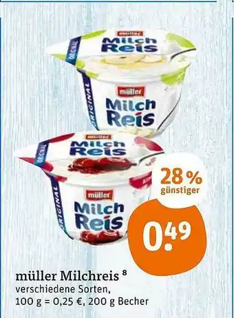 tegut Müller Milchreis 200g Becher Angebot