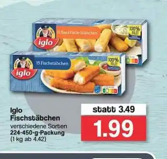 Famila Nord West Iglo Fischstäbchen 224-450 g Angebot