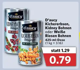 Combi D'aucy Kichererbsen, Kidney Bohnen oder Weiße Riesen Bohnen 425ml Angebot