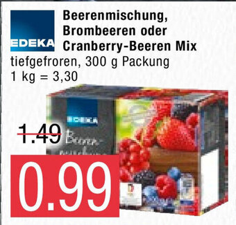 Marktkauf Edeka Beerenmischung, Brombeeren oder Cranberry Beeren Mix 300g Angebot