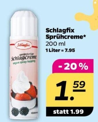 NETTO Schlagfix Spruhcreme 200ml Angebot