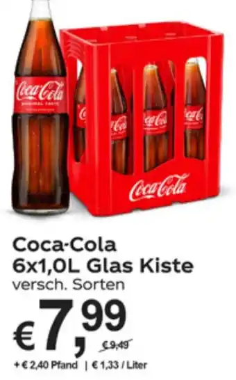 Lösch Depot Coca-Cola 6x1,0 L Glas Kiste Angebot