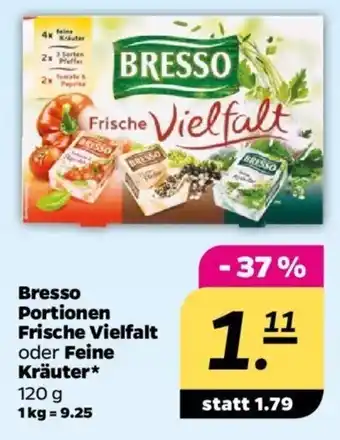 NETTO Bresso Feine Krauter o. Portionierter Frischkase 120g Angebot