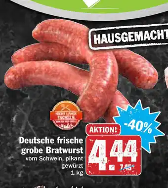 HIT Ullrich Deutsche frische grobe Bratwurst 1kg Angebot