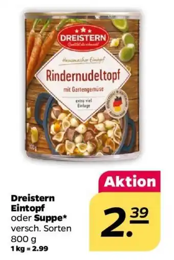 NETTO Dreistern Eintopf o. Suppe 800g Angebot