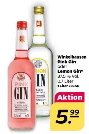 NETTO Winkelhausener Pink Gin o. Lemon Gin 700ml Angebot