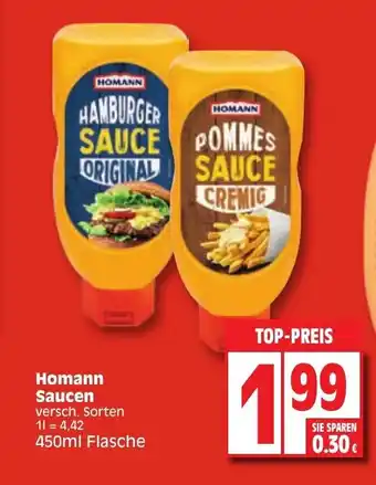 Edeka Homann Saucen 450ml Angebot