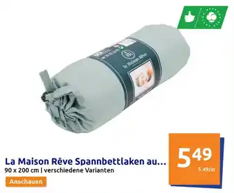 Action La Maison Rêve Spannbettlaken 90 x 200 cm Angebot