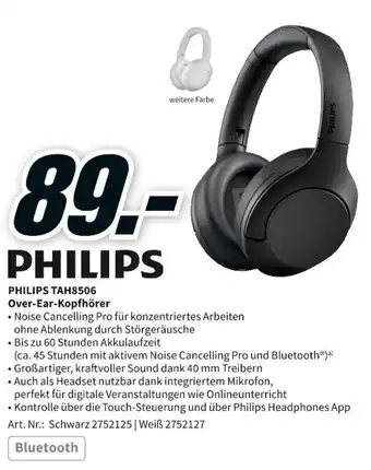 MediaMarkt Philips TAH8506 Over-Ear-Kopfhörer Angebot