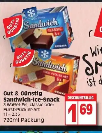 Edeka Sandwich Eis 720ml Angebot