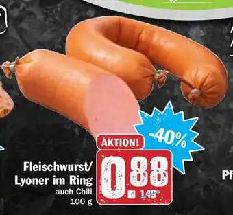 HIT Ullrich Fleischwurst/Lyoner im Ring 100g Angebot