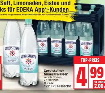 Edeka Gerolsteiner Mineralwasser 12*1 Angebot