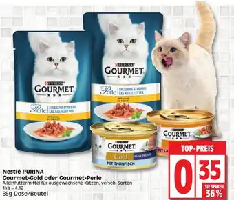 Edeka Purina Gourmet Gold o. Perle Katzennahrung 85g Angebot