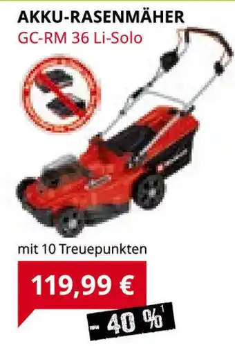 Marktkauf Akku Rasenmäher GC-RM 36 Li Solo Angebot