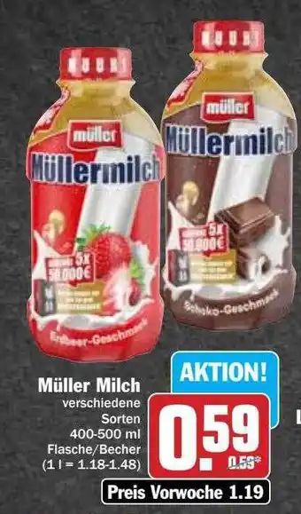 Hit Müller milch Angebot