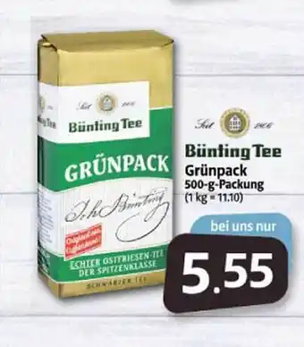 Markant Markt Bünting tee grünpack Angebot