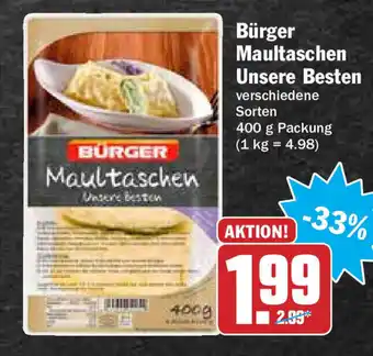 HIT Ullrich Bürger Maultaschen Unsere Besten 400g Angebot