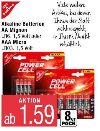 Marktkauf Alkaline Batterien AA Mignon oder AAA Micro Angebot