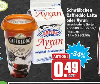 HIT Ullrich Schwälbchen Caffreddo Latte oder Ayran 250-500ml Becher Angebot