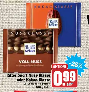 HIT Ullrich Ritter Sport Nuss Klasse oder Kakao Klasse 100g Angebot