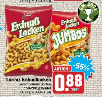 HIT Ullrich Lorenz Erdnußlocken 150-200g Beutel Angebot