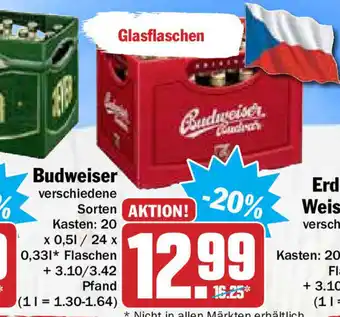 HIT Ullrich Budweiser 20x0,5L/24x0,33L Angebot