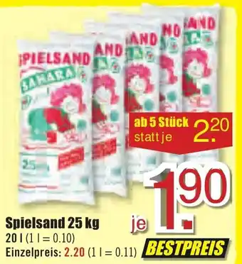 B1 Discount Baumarkt Spielsand 25 kg Angebot