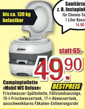 B1 Discount Baumarkt Campingtoilette Mobil WC Deluxe Angebot
