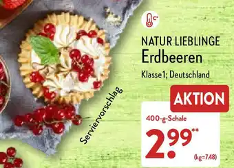 Aldi Nord Natur Lieblinge Erdbeeren 400 g Schale Angebot